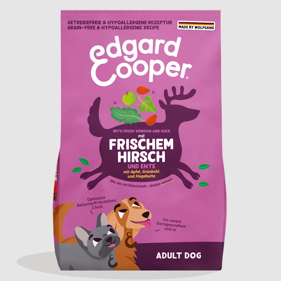 Edgard&Cooper Adult Hirsch/Freilauf-Ente Hundetrockenfutter