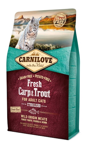 CARNILOVE Sterilised Fresh Carp & Trout Katzentrockenfutter