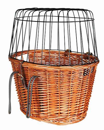 TRIXIE Front-Fahrradkorb, 44 × 48 × 33 cm, natur