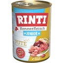 Vorschaubild Rinti Kennerfleisch Junior mit Pute 400g Hundenassfutter