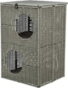 Vorschaubild Höhle Amalia, 2 Etagen, Polyrattan, eckig, 37 × 57 × 35 cm, grau
