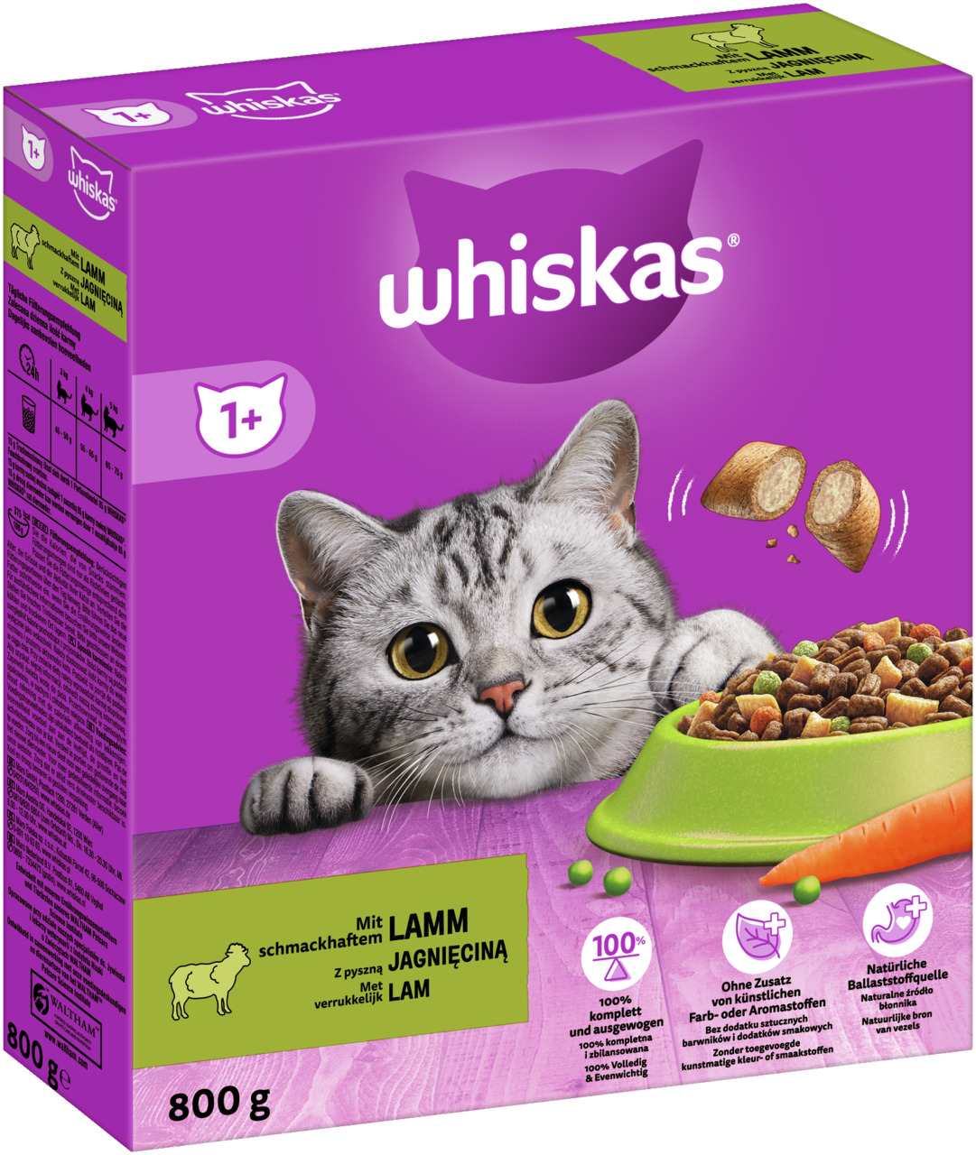 Whiskas 1+ 800 Gramm Katzentrockenfutter