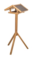 TRIXIE Futterhaus mit Ständer, Kiefernholz, 46 × 22 × 44 cm/1,15 m, braun