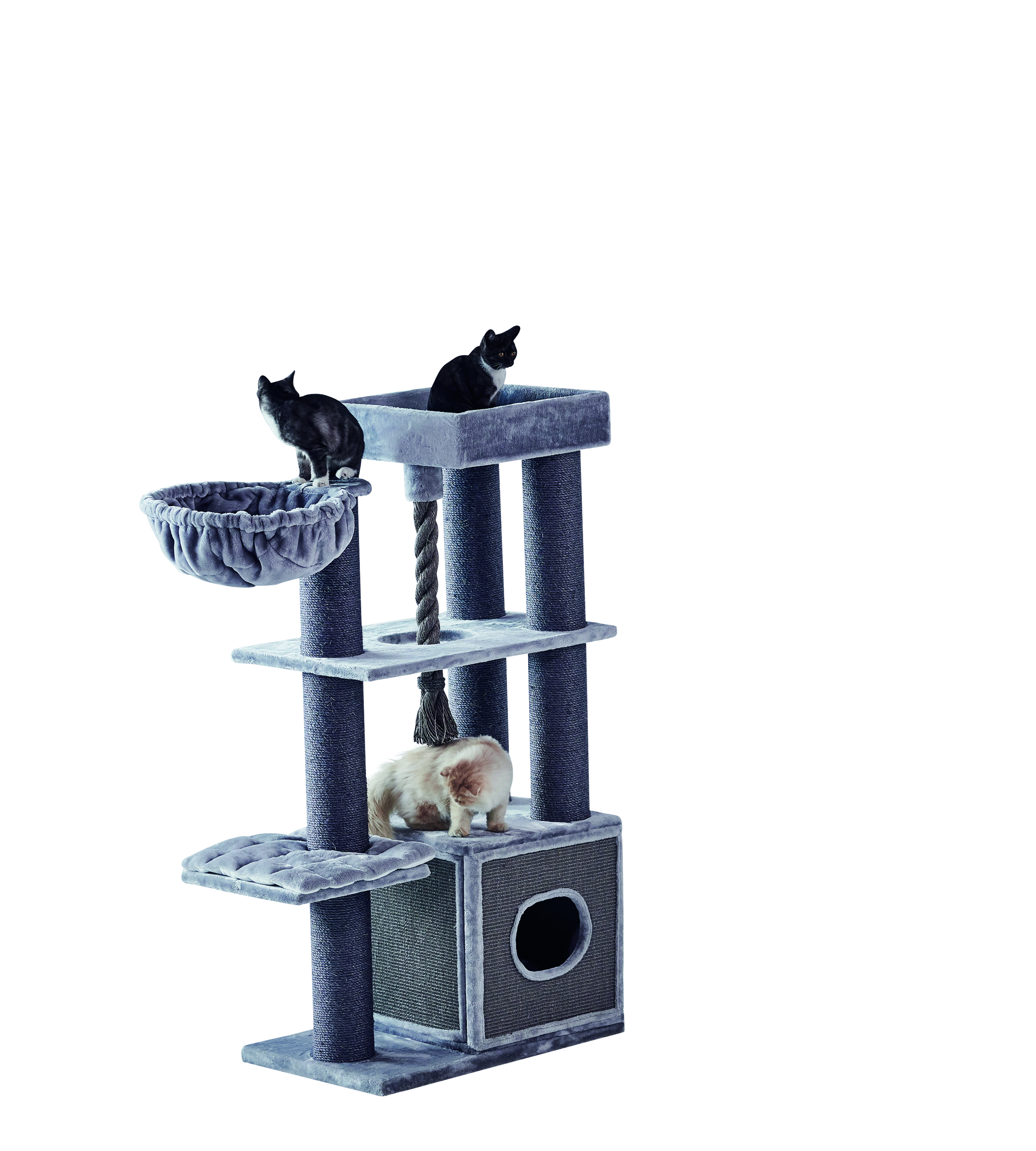 NOBBY Kratzbaum "YANKO" grau; 80 x 50 x 159 cm