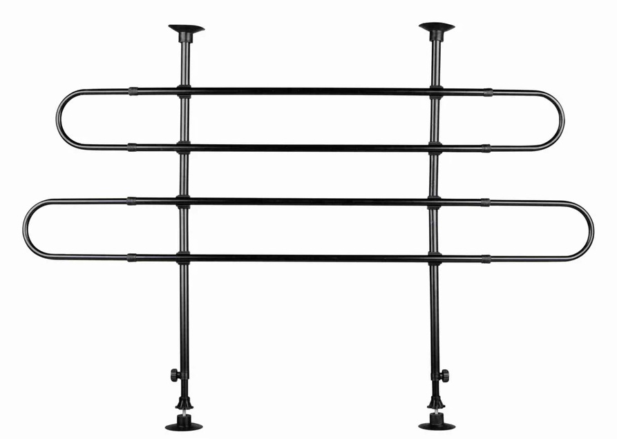 TRIXIE Auto-Gitter, gewinkelt, Breite: 85–140 cm Höhe: 75–110 cm, schwarz