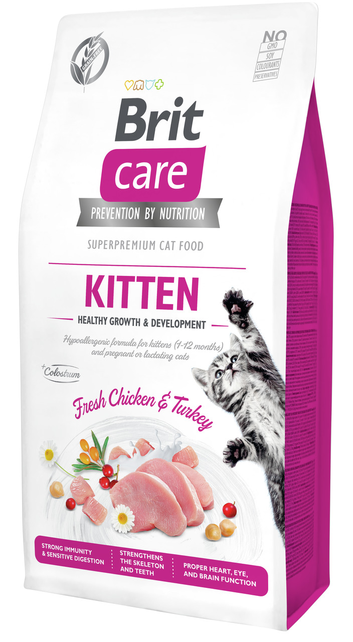Brit Care Fresh Chicken&Turkey getreidefrei Kitten Katzentrockenfutter