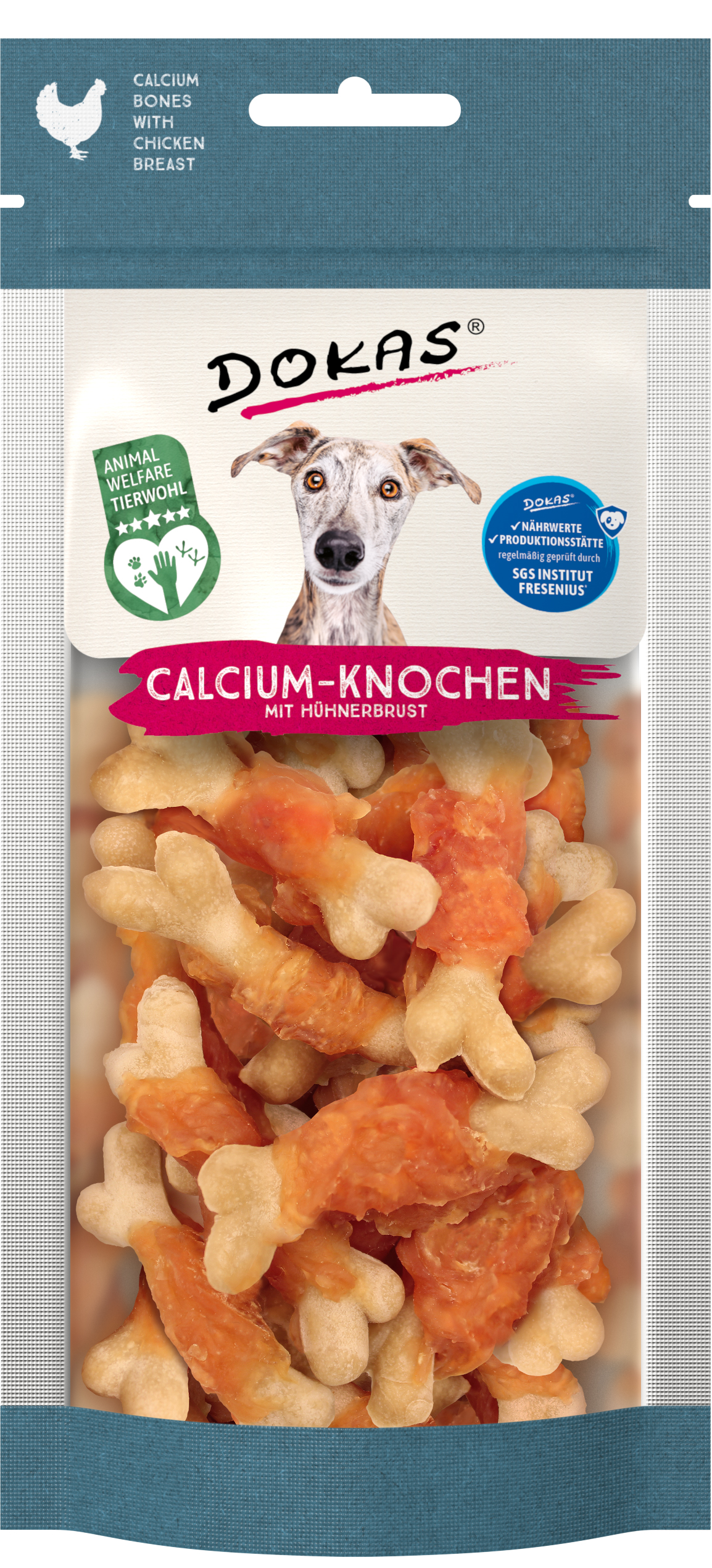 DOKAS Calcium-Knochen Hühnerbrust Hundesnack