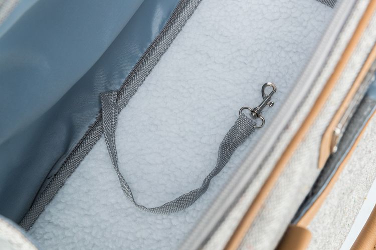 TRIXIE Tasche Helen, 19 × 28 × 40 cm, grau/hellbraun