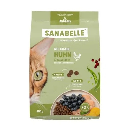 Sanabelle 400g No Grain Huhn Katzentrockenfutter