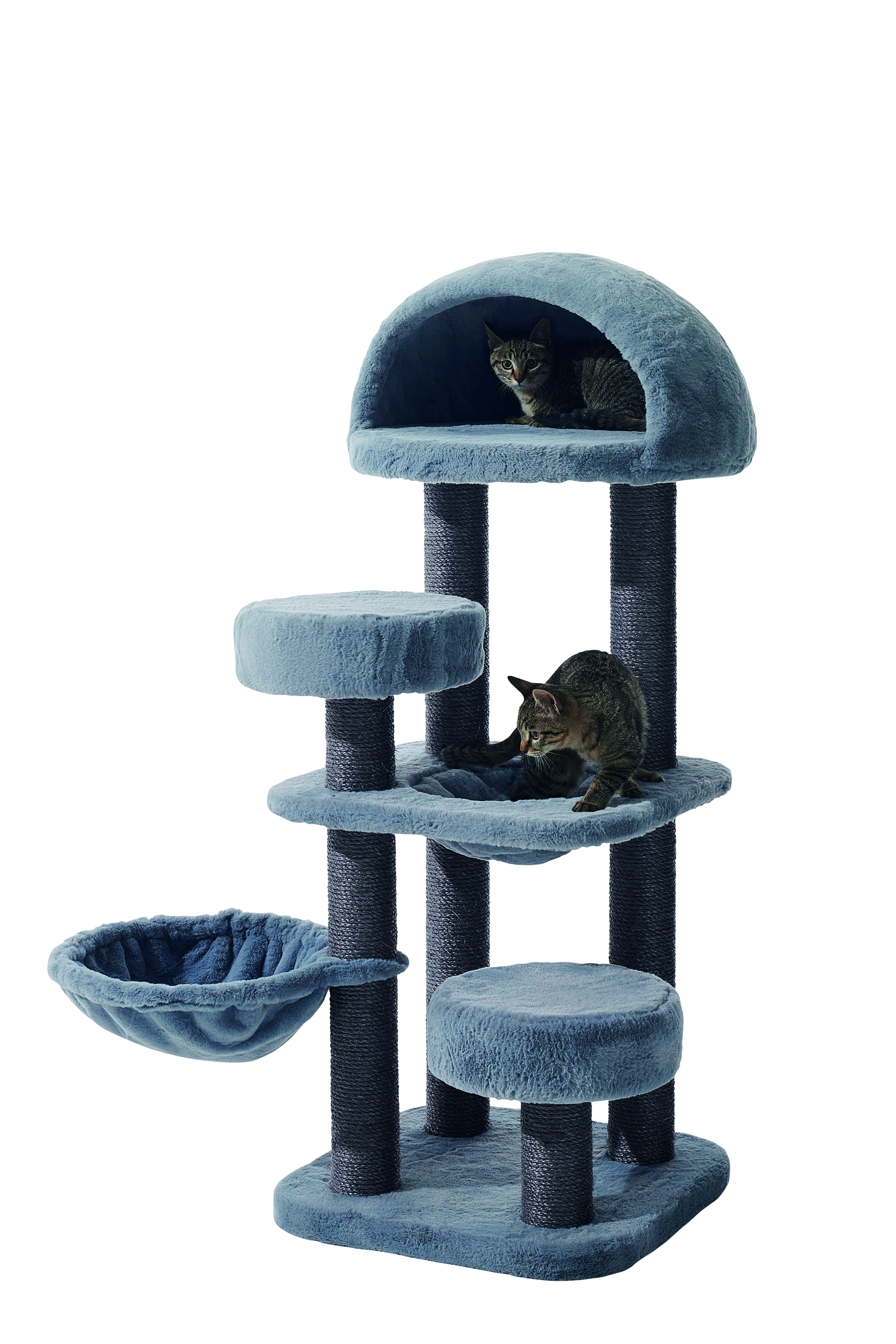 NOBBY Kratzbaum "NARA" grau; 49 x 49 x 121 cm