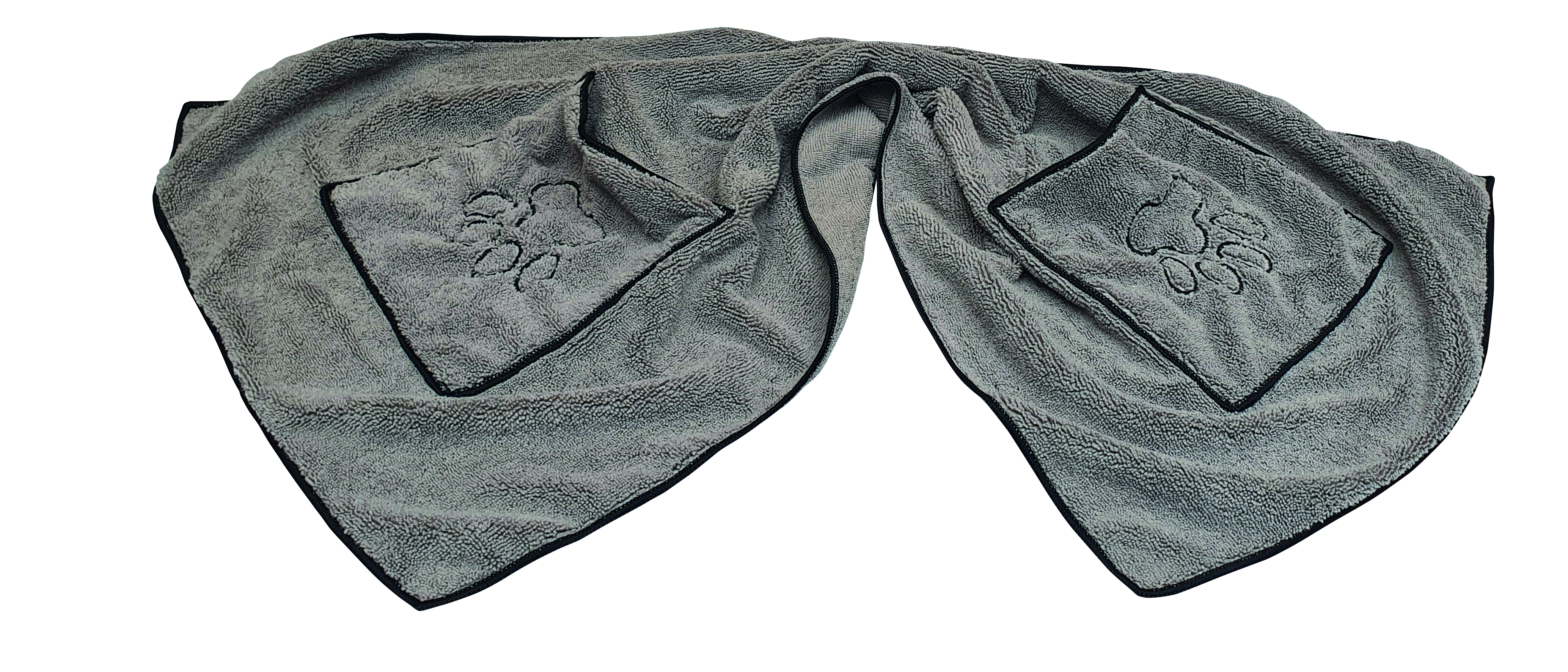 NOBBY Mikrofaser Handtuch grau 100 x 50 cm