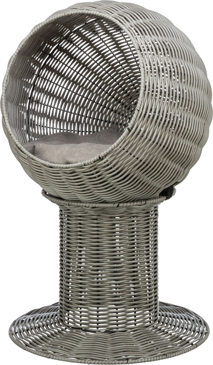 Höhle Amalia, Polyrattan, rund, ø 42 × 70 cm, grau