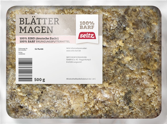 Seitz Blättermagen gewolft Spezialfutter / Frostfutter für Hunde