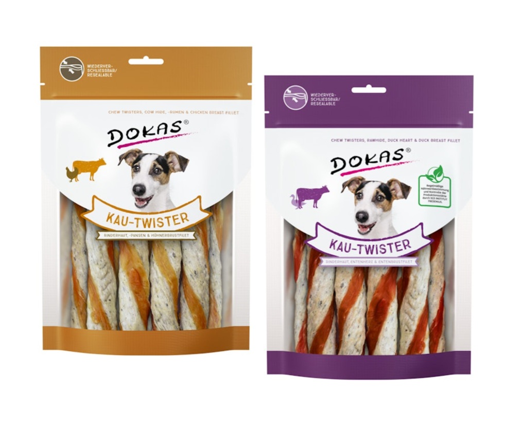 DOKAS Snack-Mix Kau-Twister 2x200g Hundesnacks