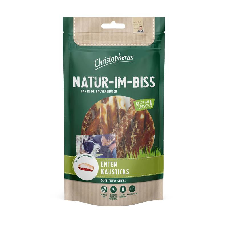 Christopherus 12 x 70g Natur-Im-Biss Enten-Kausticks