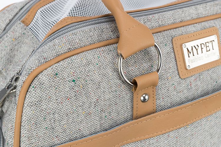 TRIXIE Tasche Helen, 19 × 28 × 40 cm, grau/hellbraun