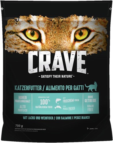 CRAVE Lachs & Weißfisch Katzentrockenfutter