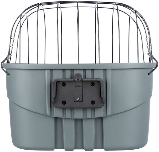 TRIXIE Front-Fahrradkorb, Kunststoff, 42 × 39 × 30 cm, grau