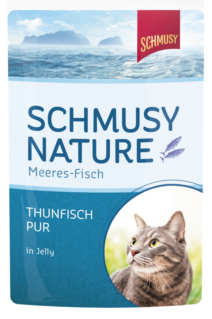 SCHMUSY Nature Meeres-Fisch 100g Frischebeutel Katzennassfutter
