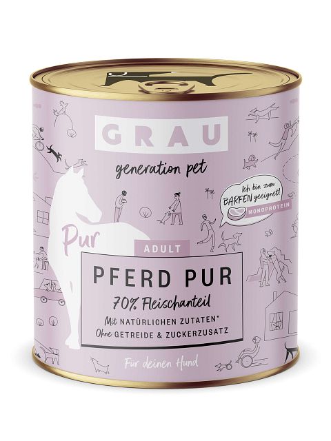 grau Hund 800 Gramm HundenassfutterVorschaubild
