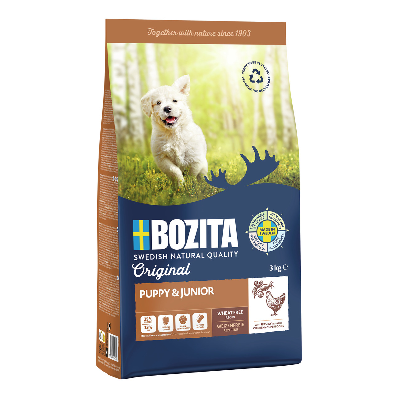 Bozita Original Puppy & Junior 3 Kilogramm Hundetrockenfutter