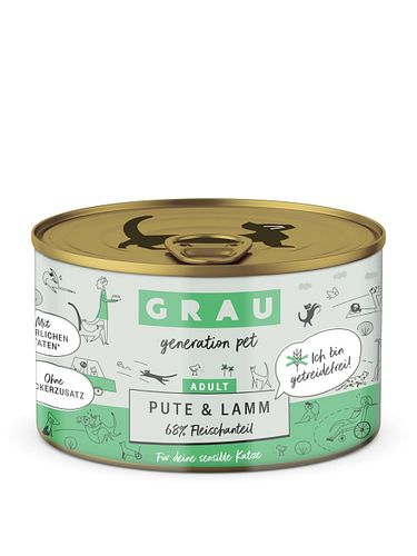 grau Katze 200 Gramm Katzennassfutter