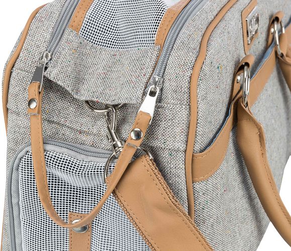 TRIXIE Tasche Helen, 19 × 28 × 40 cm, grau/hellbraun