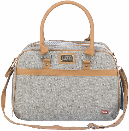 TRIXIE Tasche Helen, 19 × 28 × 40 cm, grau/hellbraun