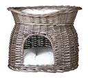 Vorschaubild TRIXIE Korbhöhle mit Liegedach, Weide, 54 × 43 × 37 cm, grau