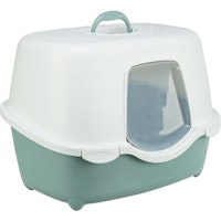 TRIXIE Katzentoilette Davio Top, mit Haube, 56 × 39 × 39 cm, salbei/weiß