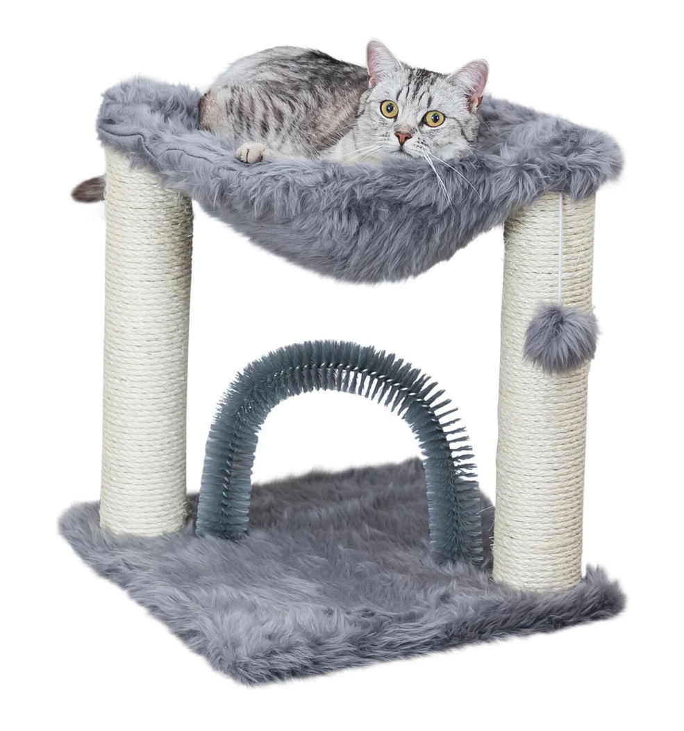 TRIXIE Kratzbaum Baza mit Bürste, 50 cm, grau