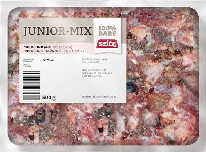 Seitz Junior-Mix gewolft Spezialfutter / Frostfutter für Hundewelpen