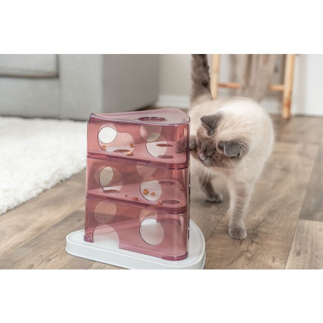 TRIXIE Cat Activity Cheese Tower, Kunststoff, ø 32 × 32 cm